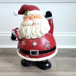 Vintage Santa Claus Hard Plastic Illuminated Christmas Decoration 15" 1990s